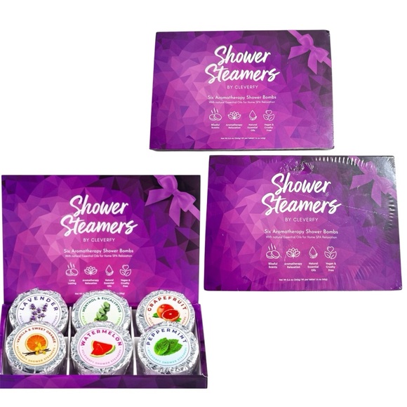 2 Cleverfy Shower Steamers Aromatherapy Pack of 6  Essencial Oil Shower Bombs - Picture 1 of 9